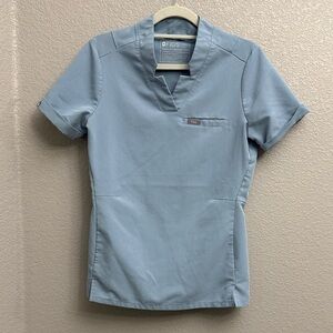 FIGS Inala Slim Scrub Top Light Blue PO# 3006 XXSmall